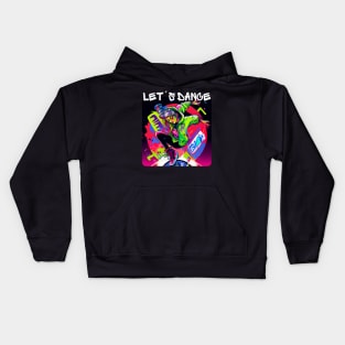 Woman In Graffiti Look Dancing In Disco 2 Kids Hoodie